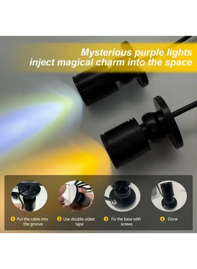 6pcs Warm Light USB LED Spotlight For Artwork Plant Jewelry Display Under Cabinet Lighting - Image 4